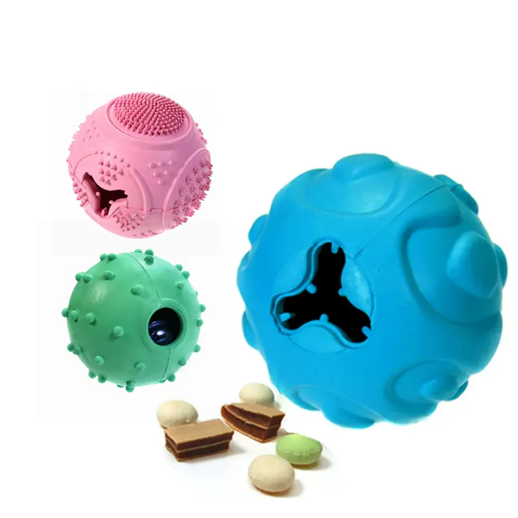 गैर-विषैले प्राकृतिक रबर कुत्ते का इलाज गेंद खिलौना कुत्ते चउ खिलौना टेराट गेंद सेट कस्टम डिजाइन रबर उपचार गेंद का डिजाइन
