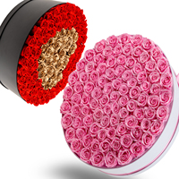 Rose Naturelle Préservée en Gros pour Cadeaux de Fête des Mères Fleur Éternelle Naturelle Infini Roses Éternelles Boîte Cadeau de 99 Roses