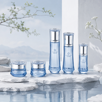 Ensemble de flacons et pots en verre ambré de luxe, forme taille de poitrine, pour crème et lotion, 30g 50g 30ml 100ml 120ml, emballage cosmétique vide pour soins de la peau