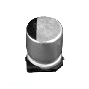 Condensateur SMD original à montage en surface, en aluminium, 22 µF, 20 %, 16 V, 16JEV22M4X5.5 - Product Image 1