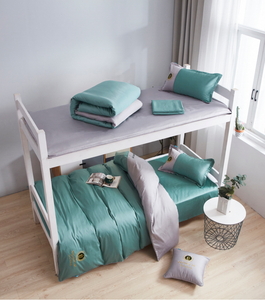 Fabricants Jade Vert Collège Literie Monarque Académie Collection 3pc 60s ² 200*98 TC Satin - Product Image 4