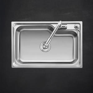 Évier de cuisine moderne à fente unique Éviers de cuisine multifonction en acier inoxydable avec cascade - Product Image 2