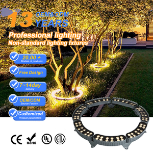 Lampada ad Anello LED Multicolore Dimmerabile da 12W IP66 AC/DC per Illuminazione Esterna Impermeabile per Giardino e Paesaggio - Product Image 1