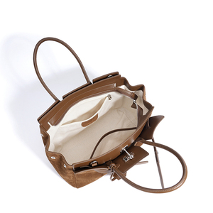 main pour femmes Borse Donna Tragetasche Fabricants sur mesure OEM Lady Vintage Fashion Suede Sac fourre-tout en cuir véritable - Product Image 3