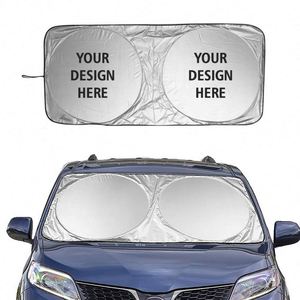 Pare-soleil pliable personnalisé avec logo pour pare-brise de voiture, visière de fenêtre avant, couverture pour concessionnaires automobiles, cadeaux promotionnels - Product Image 1