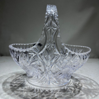 2025 panier cadeau en cristal sculpté à la main-mariage de luxe/noël/centre de table fête des mères pour la décoration de la maison et de l'hôtel