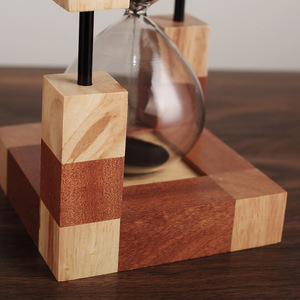 Wooden <b>Hourglass</b> Timer 30 Minute Modern Desk Ornament Birthday Gift - Product Image 4