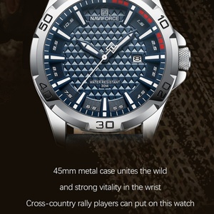 Montres à quartz pour hommes NAVIFORCE 8023, bracelet en cuir, sport, étanches, calendrier, Relogio Masculino - Product Image 3
