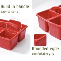 Boîte de rangement de bureau multifonction en plastique résistant, compartiments divisés, autoportante, pour outils de bureau et de classe
