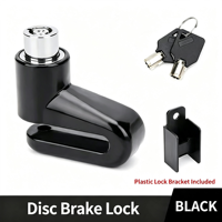 Meerkleurig aluminiumlegering schijfremslot met sleutel, draagbaar, waterdicht, anti-diefstal voor fiets, motorfiets, mountainbike