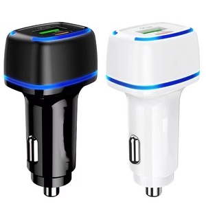 ที่ชาร์จในรถยนต์พอร์ตคู่ QC3.0 PD 20W ชาร์จเร็ว38W เอาท์พุทพร้อมไฟแสดงสถานะ LED สำหรับใช้ในยานพาหนะ - Product Image 5