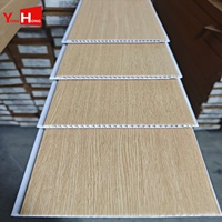 Panel de Techo Cuadrado Moderno de PVC Ecológico e Impermeable de 200x7mm, Directo de Fábrica Yonghong, para Dormitorio, Apartamento y Baño