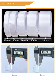 Ruban adhésif nano double face lavable, amovible et réutilisable, sans résidu, transparent, en gel acrylique, <span class=keywords><strong>pour</strong></span> la maison, la cuisine, la voiture, le bureau - Product Image 4