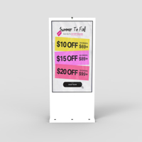 55 ''açık IP65 Kiosk dijital tabela ekran Totem ekran AG cam Fan soğutma alışveriş perakende ve waysdk SDK OEM