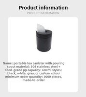 Yerbero Boîte hermétique pour Yerba Mate en acier inoxydable 304, récipient de stockage de thé, pot à thé Mate anti-humidité pour l'Amérique du Sud