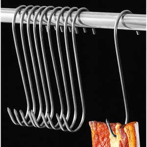 Stainless Steel S-Shaped Hook 3kg Load Capacity For Hanging Cured <b>Meat</b> <b>Poultry</b> Tools - Product Image 2
