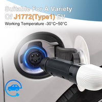 Adaptateur de chargeur de véhicule électrique 32A monophasé 7,2 kW Type 2 IEC62196-2 vers Type 1 SAEJ1772, connecteur de charge de véhicule électrique, convertisseur