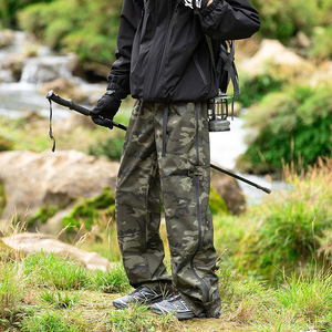 Custom Logo Men's Leisure Street Wear Polyester Waterproof <strong>Camouflaged</strong> Trackpants Elastic Waist Climbing <strong>Jogging</strong> - Product Image 2