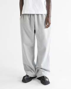 Pantaloni Sportivi Jogger Casual da Uomo in Felpa di Cotone 100% Lavaggio Acido a Gamba Dritta e Larga di Alta Qualità senza Marchio con Logo Personalizzato - Product Image 2