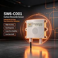Détecteur de gaz mural SW6CO01 avec capteur de CO, RS485 Modbus RTU, 0-1000ppm, 0-2000ppm, affichage OLED en option, surveillance haute précision