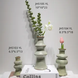 Домашний свадебный стол, Центральная керамическая ваза с цветами, винтажная ваза для украшения дома