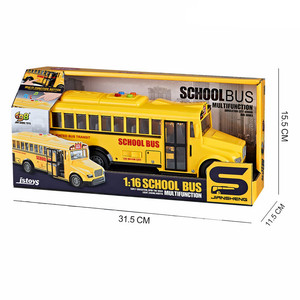 Volante de Juguete para Niños, <span class=keywords><strong>Autobús</strong></span> de Juguete con Luces y <span class=keywords><strong>Música</strong></span>, Vehículos de Juego de Transporte, <span class=keywords><strong>Autobús</strong></span> Escolar con Puerta Abatible - Product Image 3