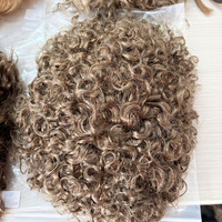 Prothèse capillaire complète en PU à peau fine, système de remplacement de cheveux humains en V, patch toupet pour hommes, bouclés 18 mm