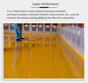 Pintura de suelo resistente a la presión resistente al desgaste Pintura de suelo de hormigón acrílico epoxi para espacios comerciales industriales interiores y exteriores - Product Image 5