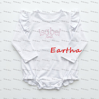 Combinaison pour bébé fille printemps 2027, manches longues, body à volants, 100% coton, combinaison à bulles pour bébé, ensemble cadeau de Pâques pour nouveau-né