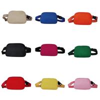 Sac de ceinture en Nylon pour femmes et hommes, sac banane de Yoga personnalisé unisexe, mini sac à bandoulière de poitrine pour filles, sac de ceinture lulu pour voyage
