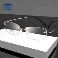 Kacamata Optik Tanpa Bingkai Teenyoun 2024, Bingkai Kacamata Logam Ultra Ringan dari Paduan Titanium, Kacamata Optik