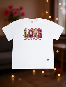 T-shirt da donna taglie forti per San Valentino, a maniche corte, 100% cotone, stampata, vestibilità ampia, girocollo casual, in jersey, primavera estate - Product Image 2