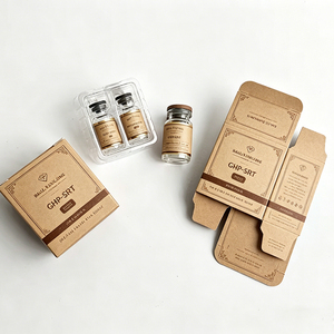 Boîtes d'emballage personnalisées pour flacons de peptides avec plateau, en carton, avec impression d'étiquettes, en <span class=keywords><strong>vinyle</strong></span> holographique brillant, pour flacons de 2ml, 3ml, 5ml - Product Image 6