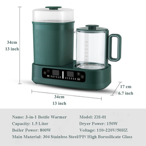 Calentador de <span class=keywords><strong>biberones</strong></span> multifuncional de grado alimenticio <span class=keywords><strong>para</strong></span> bebés 3 en 1 OEM, calentador de leche, desinfección, <span class=keywords><strong>olla</strong></span> hirviendo de agua, hervidor de termostato de 48 horas - Product Image 5