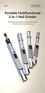 2 in 1 Electric <b>Nail</b> Drill Machine with UV LED <b>Nail</b> Lamp LCD Display Rechargeable <b>Nail</b> File for Salon Home Manicure Use - Product Image 6
