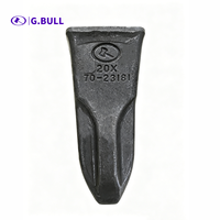 Gigi Penggali Batu Baja Paduan Tempa Tahan Aus 20X-70-23161RC untuk Suku Cadang Excavator PC100