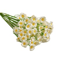 Bunga Daisy Sutra Buatan Modern 6 Tangkai Buket Kecil Dekorasi Pernikahan Hari Valentine Meja Makan Rumah Fotografi