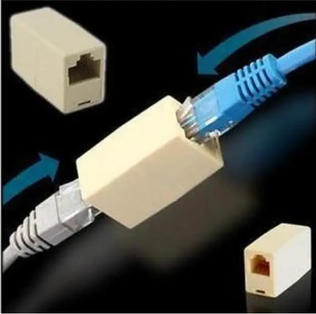 زوج كابلات شبكة RJ45, زوج موصلات شبكة RJ45 من خلال كابل تمديد مستقيم 100