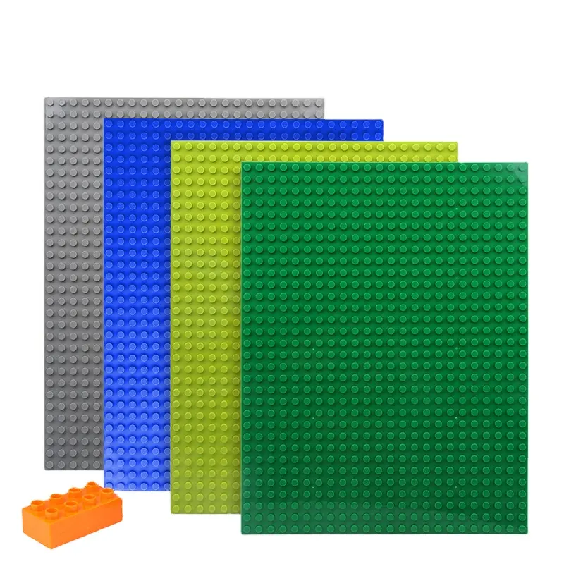 24*24 Diy tepi lurus partikel besar Baseplate klasik Baseplate batu bata MOC blok mainan untuk anak-anak multi-fungsi Practi