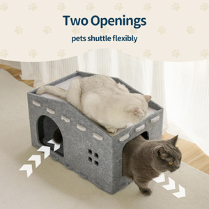 Commercio all'ingrosso di alta qualità Felted <span class=keywords><strong>Cat</strong></span> House moda moderna stampa di mobili per animali domestici ecosostenibile letto per gatti con uno stile adorabile - Product Image 3