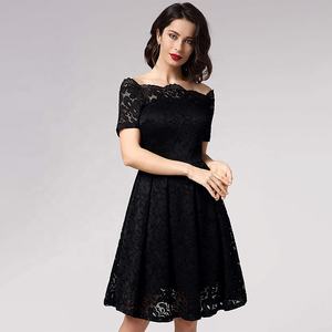 Femmes rouge court robes de <span class=keywords><strong>demoiselle</strong></span> <span class=keywords><strong>d</strong></span>'<span class=keywords><strong>honneur</strong></span> dentelle florale formelle haut église tenues Vintage élégant robes de soirée <span class=keywords><strong>robe</strong></span> de mariée - Product Image 2