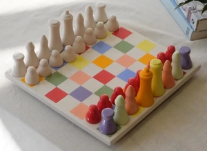 Tùy chỉnh gốm bàn cờ với cờ vua - Product Image 3