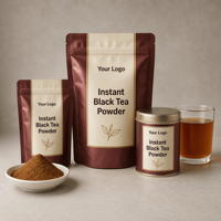 Poudre de thé noir biologique décaféiné, mouture fine, pour la pâtisserie, le chai et la fabrication de glaces, vente en gros, qualité alimentaire