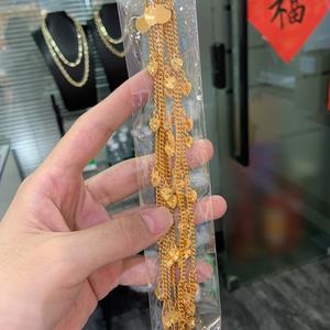 Bracelet en or JXX en gros pour femmes, bijoux plaqués or 24 carats, breloque cœur en laiton pour la fabrication de bijoux, idéal pour toutes les occasions - Product Image 3