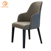 Chaises de salle à manger de cuisine modernes, vente en gros en Chine, dossier haut, tissu, style nordique, blanc, meubles de maison, chaises de salle à manger pour table à manger