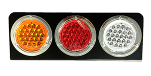 1 * PCS Combinaison Stop Turn Tail Lights feux <span class=keywords><strong>de</strong></span> <span class=keywords><strong>recul</strong></span> pour camion <span class=keywords><strong>remorque</strong></span> ambre/rouge/cristal avec cadre 3 en 1 contour <span class=keywords><strong>feu</strong></span> arrière - Product Image 4