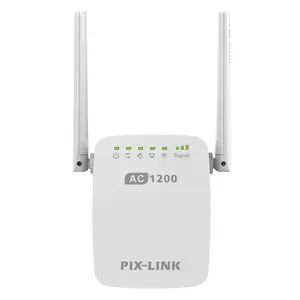 1200Mbps Wi Fi tekrarlayıcı çift bant Wifi sinyal artırıcı 2 antenler Wifi tekrarlayıcı 1200Mbps 5G kablosuz menzil genişletici