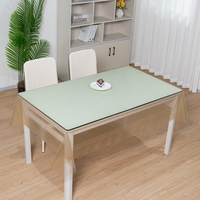 Nappe de table en PVC transparent RNPT avec paillettes argentées, imperméable, protection contre les taches, découpe personnalisée pour la cuisine, la salle à manger et la maison