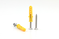 Hangfan Anclaje de palanca de plástico de nailon Croaker amarillo profesional Martillo de acero recubierto de zinc Anclaje de pared Rosca M8 12mm