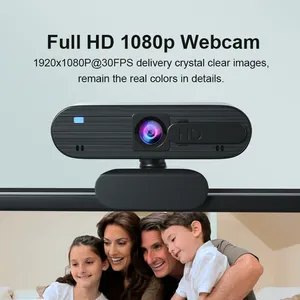 Anywii-controlador de cámara web usb 2,0, webcam full hd de 1080p con micrófono, descarga gratuita